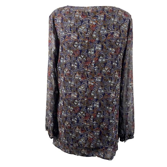 cAbi Women’s Tunic Blouse Double Layer Multicolor Abstract Size M Fall Style - Picture 4 of 12